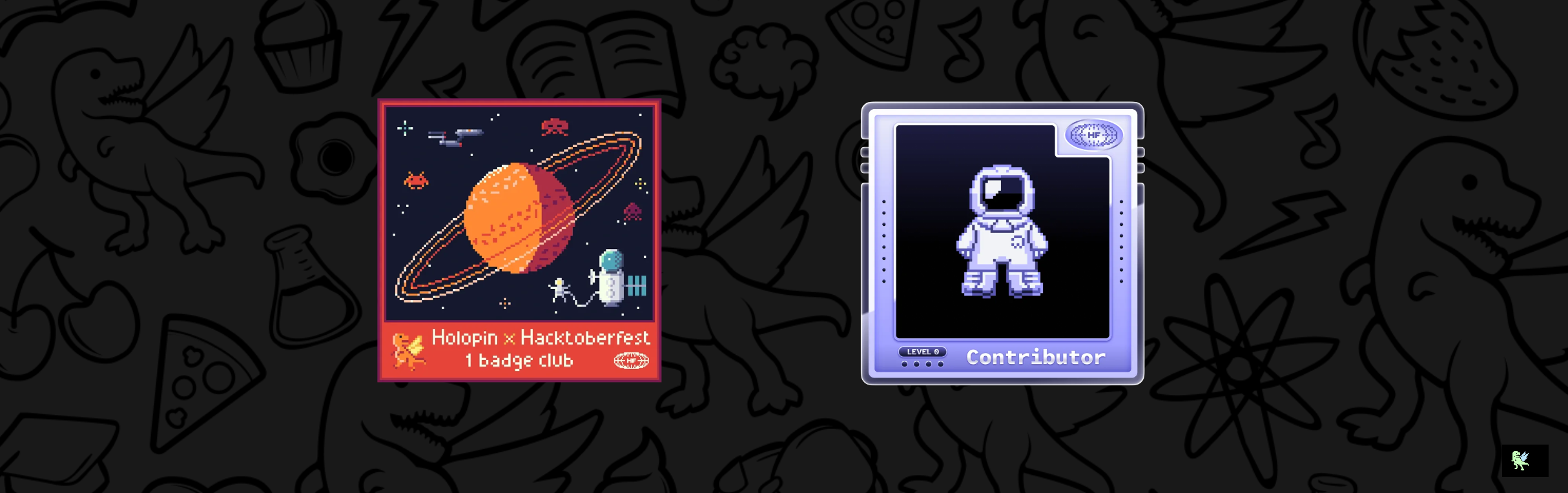 An image of @oegiaretta's Holopin badges, which is a link to view their full Holopin profile