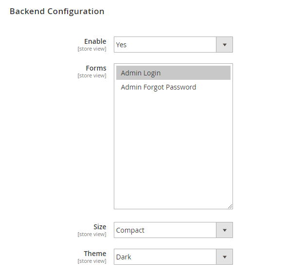 backend configuration