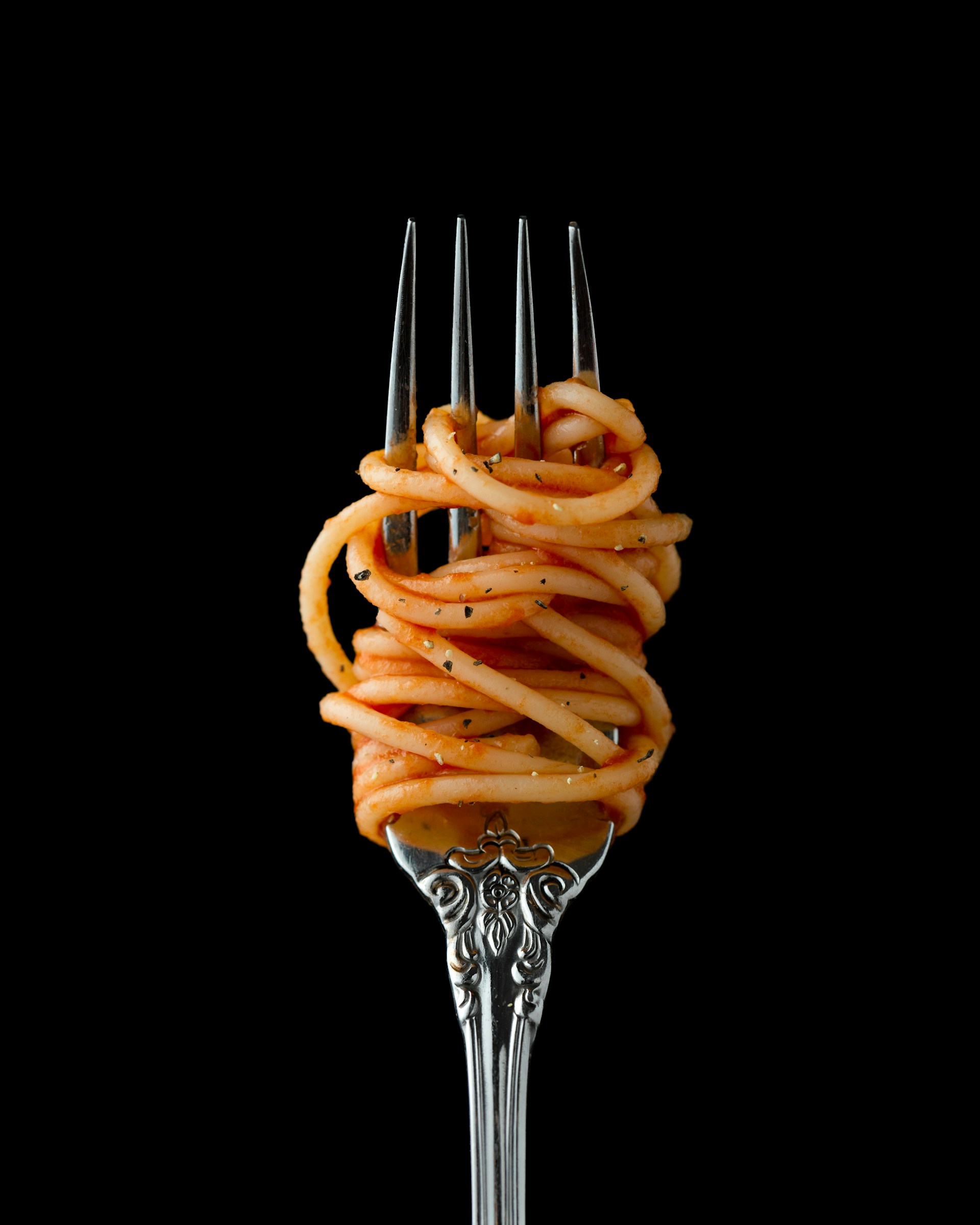 unsplash photo of spaghetti on a fork