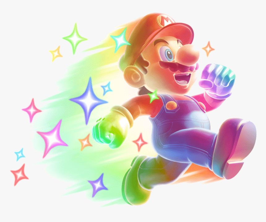 Mario under the superstar power-up 