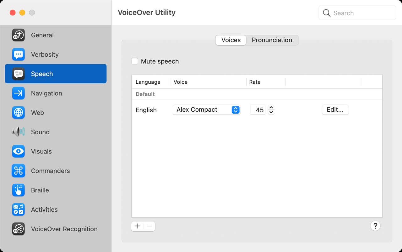 VoiceOver Utility