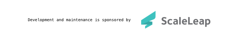 Development and maintenance is sponsored by Scale Leap