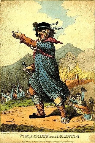 Image of the leader of the Luddites