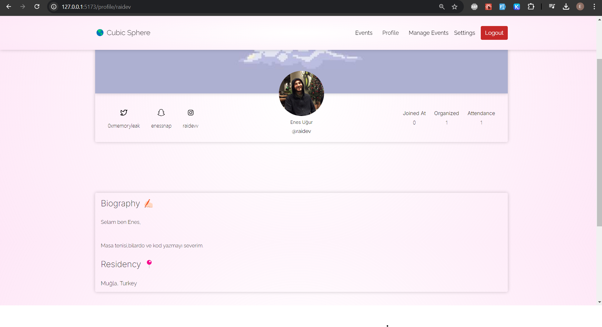 GitHub - enesuur/cubicsphere: Cubic Sphere is an open-source event ...