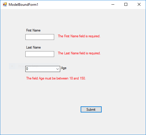 example ModelBoundForm