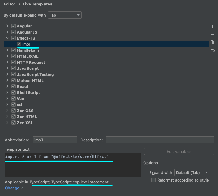 WebStorm sample