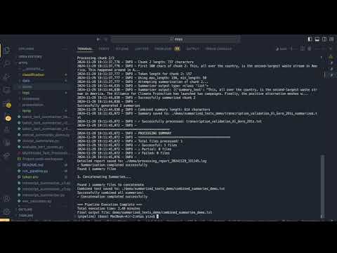 Demo of the pipeline