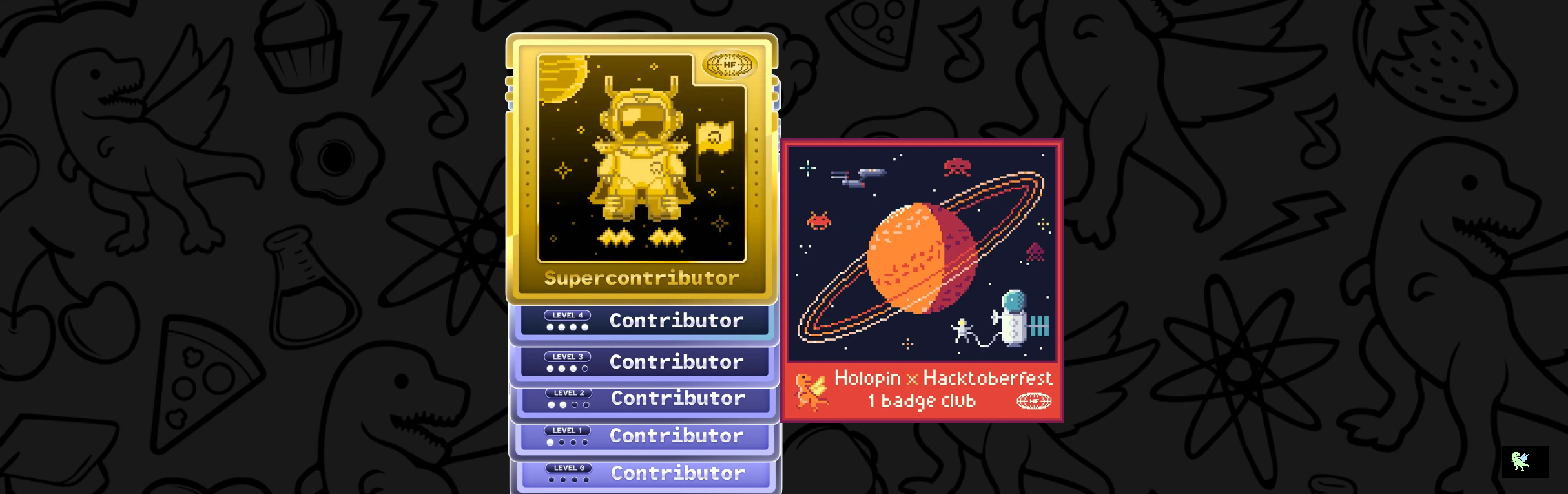 An image of @rbarker-dev's Holopin badges, which is a link to view their full Holopin profile