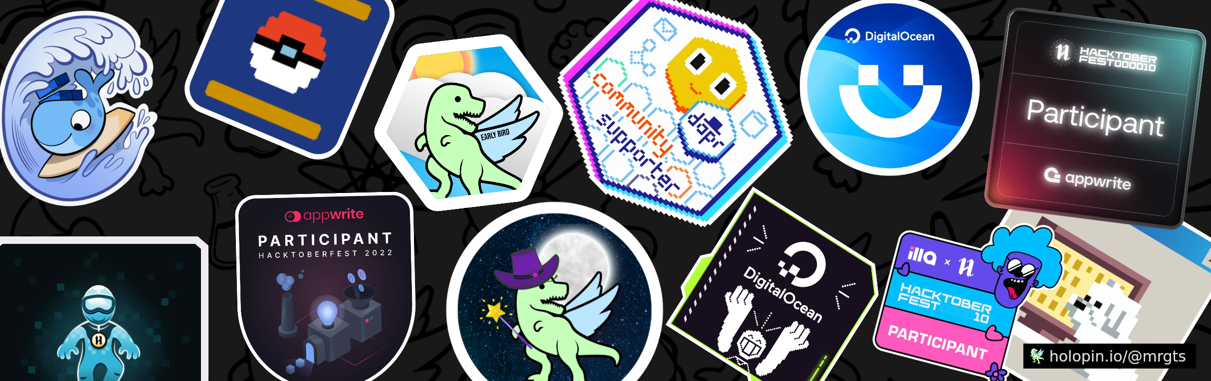 An image of @mrgts's Holopin badges, which is a link to view their full Holopin profile