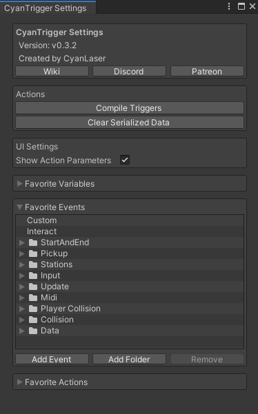 Settings Menu