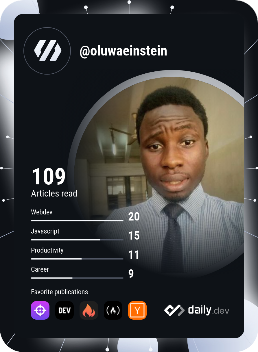 Sanni, Olanrewaju's Dev Card