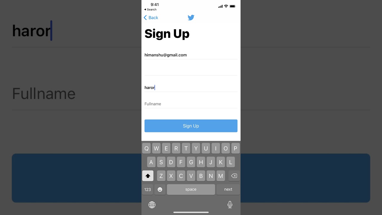 Tweety Signup