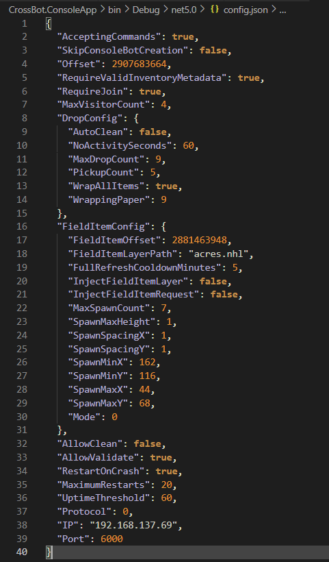 Example config.json