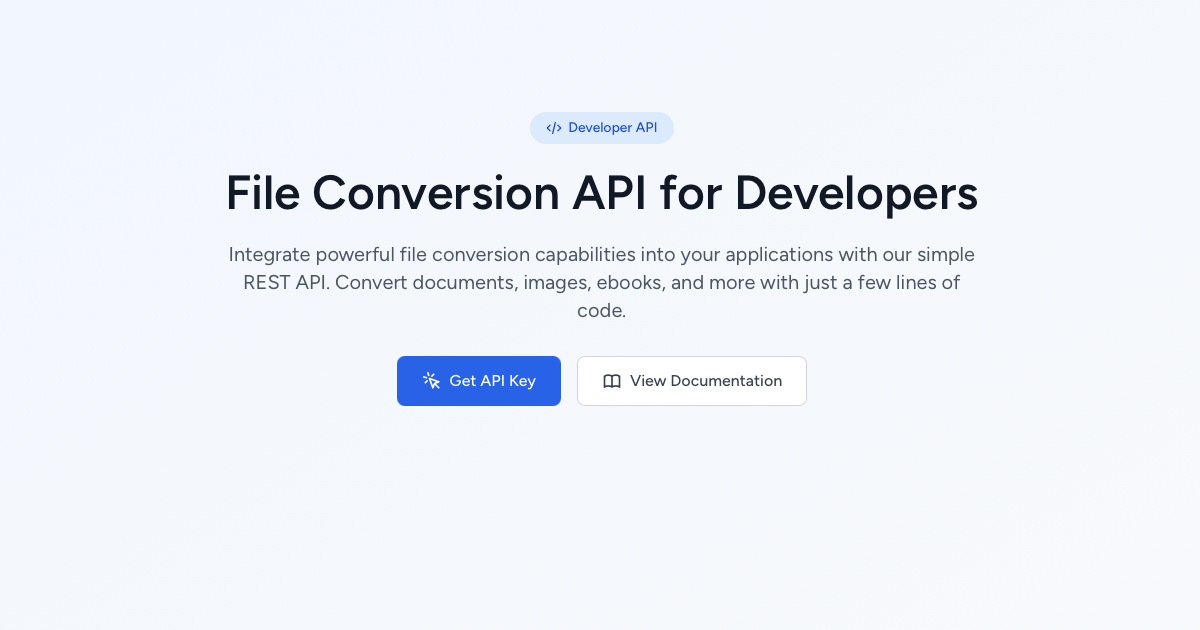 ConvertHub API - Universal file conversion service