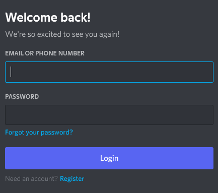 discord login