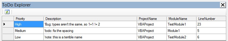 Todo Explorer dockable toolwindow