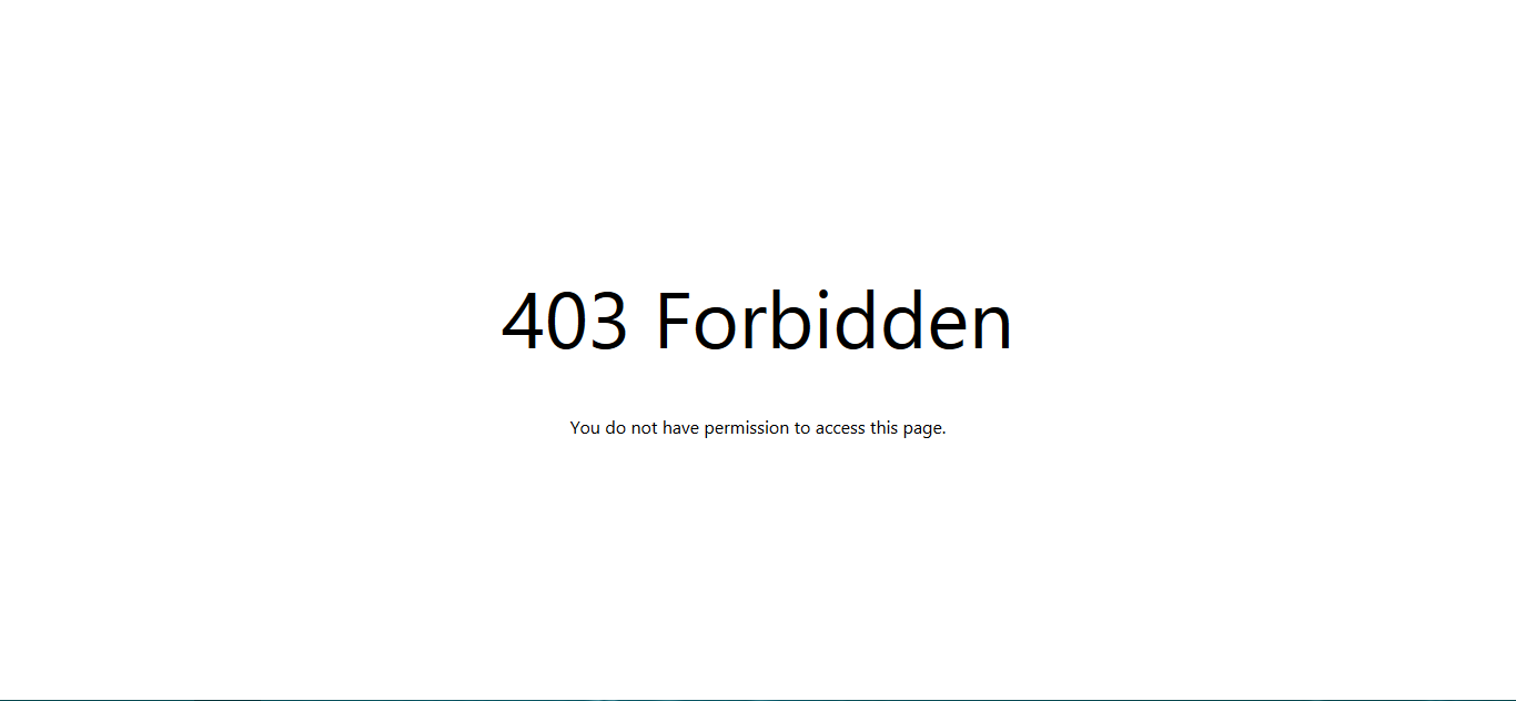 403 Forbidden Page