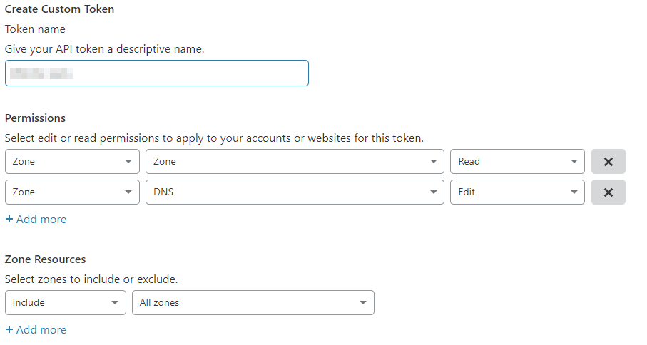 Cloudflare API Token generation