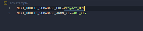 Envaironment Variables .env.example