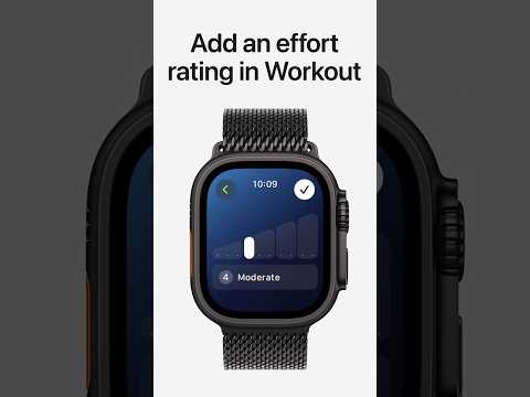 Apple showcasing the workout effort picker