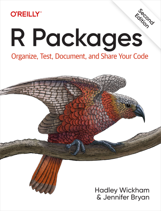 Cover image of R Packages book