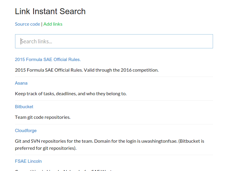 Link Instant Search