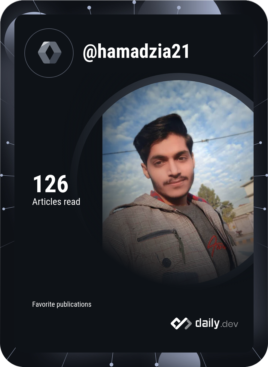 Hamad Zia's Dev Card