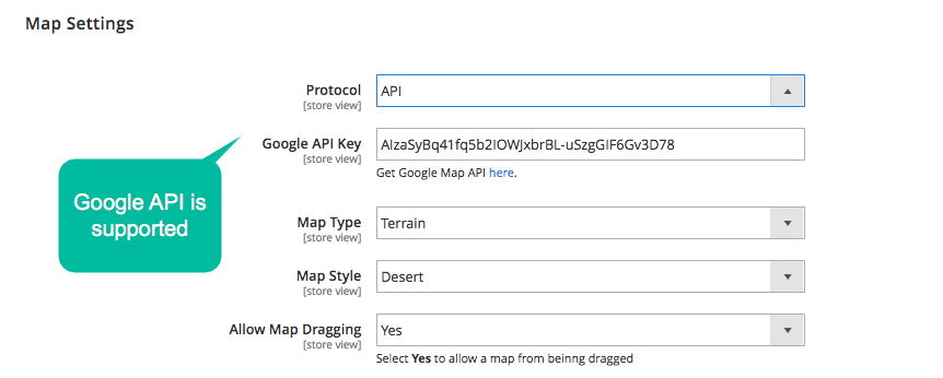 Magento 2 Optional maps embedding