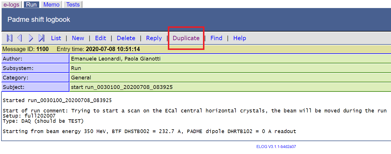 The duplicate command.