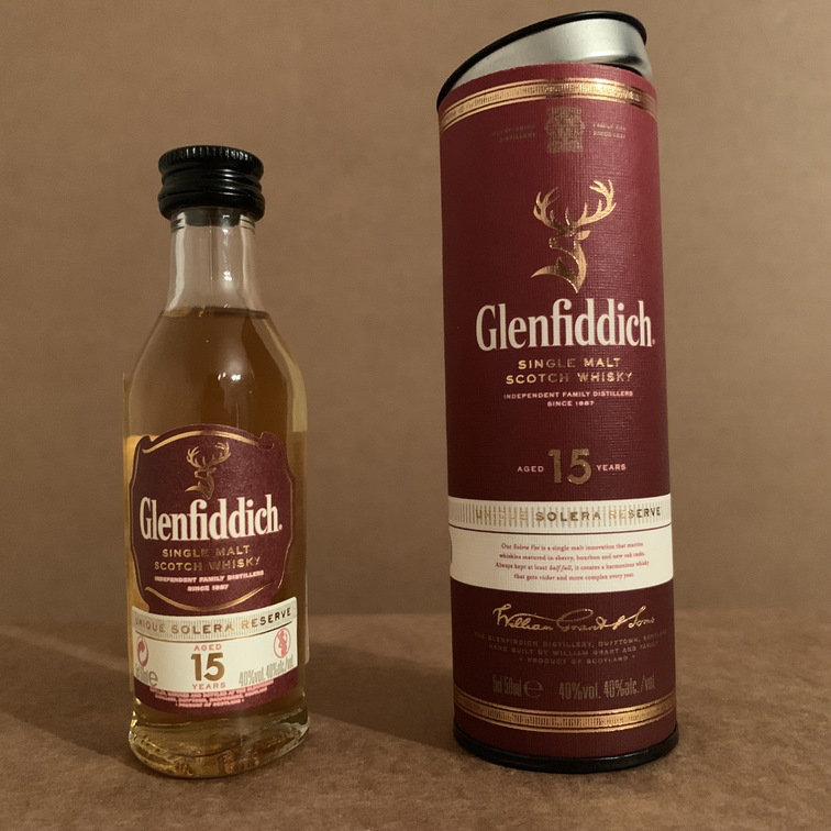 "Glenfiddich" 15 Years Old, 0.05l