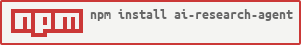NPM badge for ai-research-agent