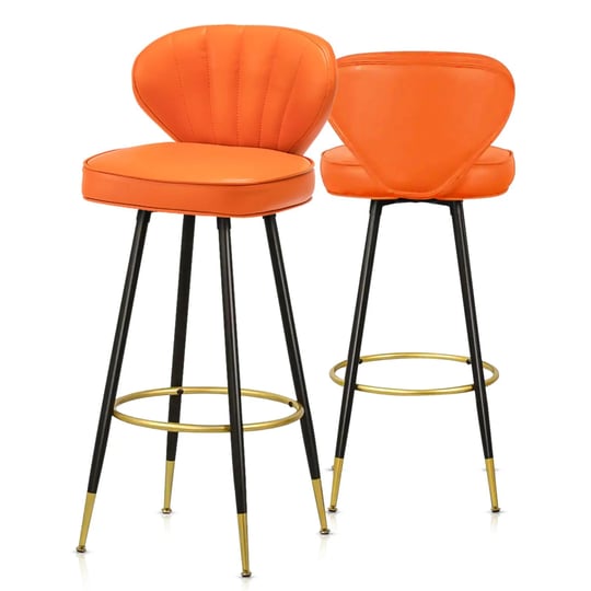 monibloom-stylish-set-of-2-modern-barstools-30-inch-orange-counter-height-chairs-with-gold-footrest--1