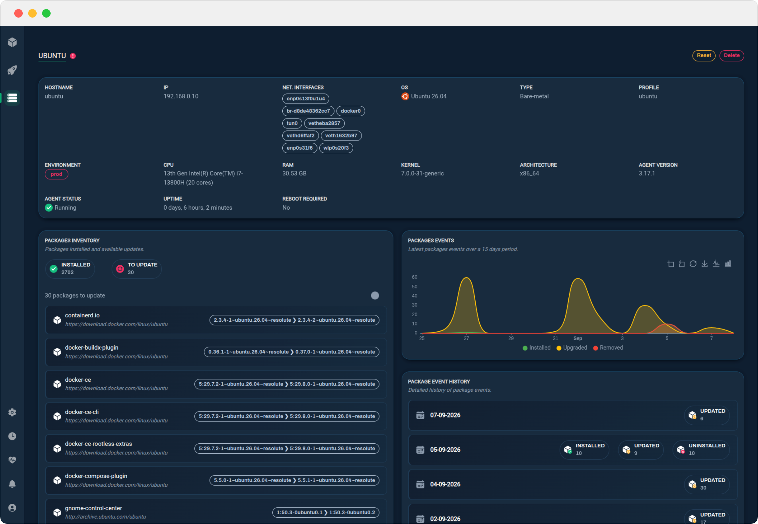 Host dashboard