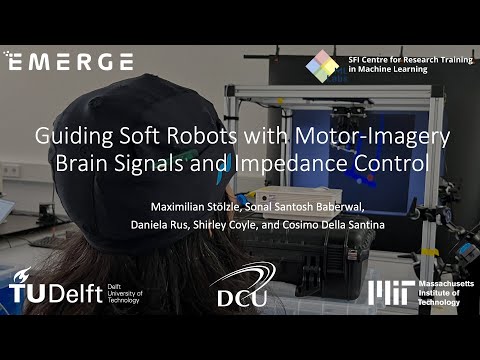 Guiding Soft Robots with Motor-Imagery Brain Signals and Impedance Control - Video