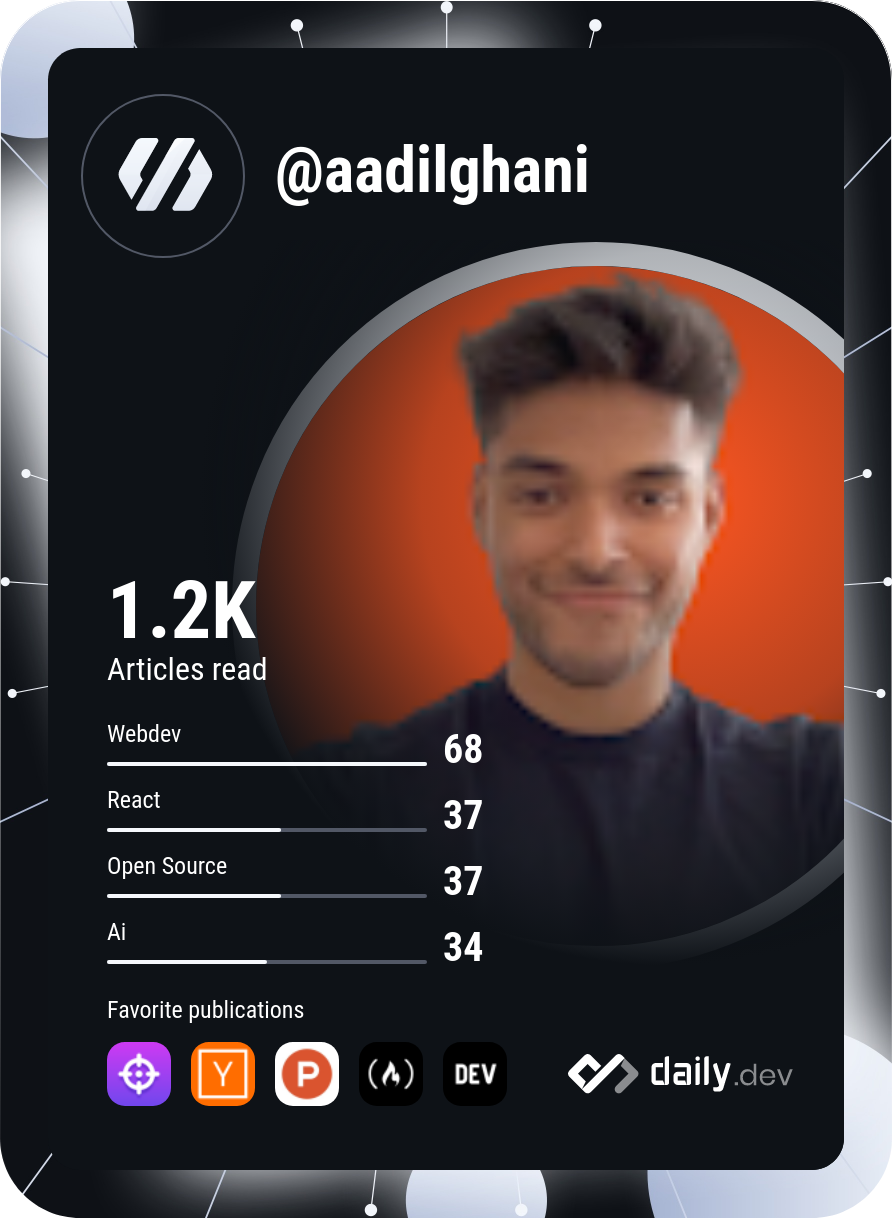 Aadil Ghani's Dev Card