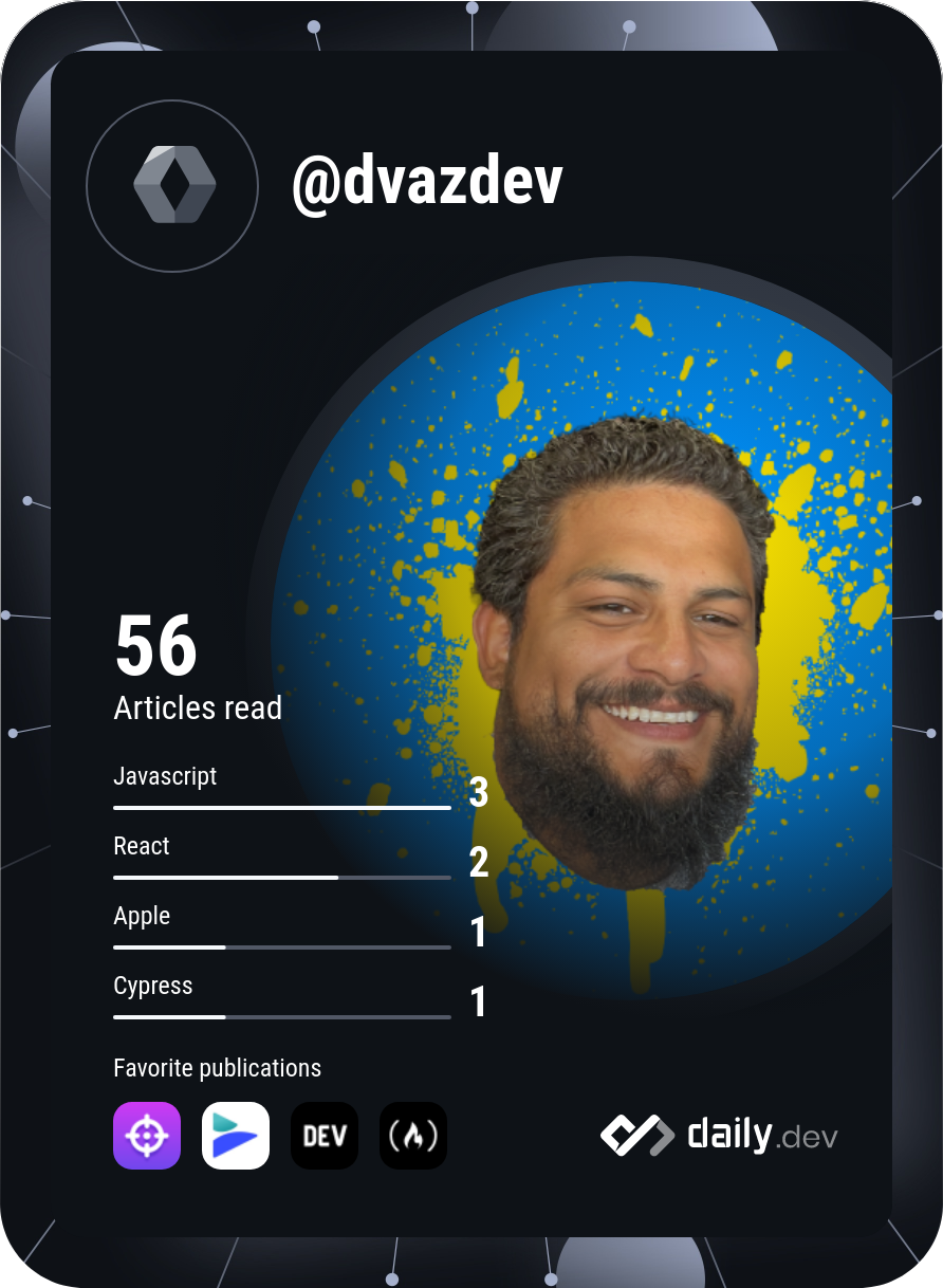 Daniel Vazquez's Dev Card