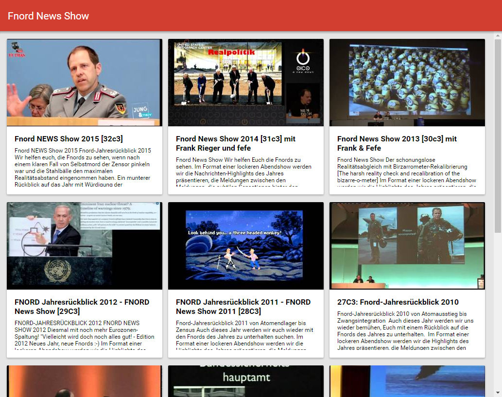 screenshot of Fnord-News-Show