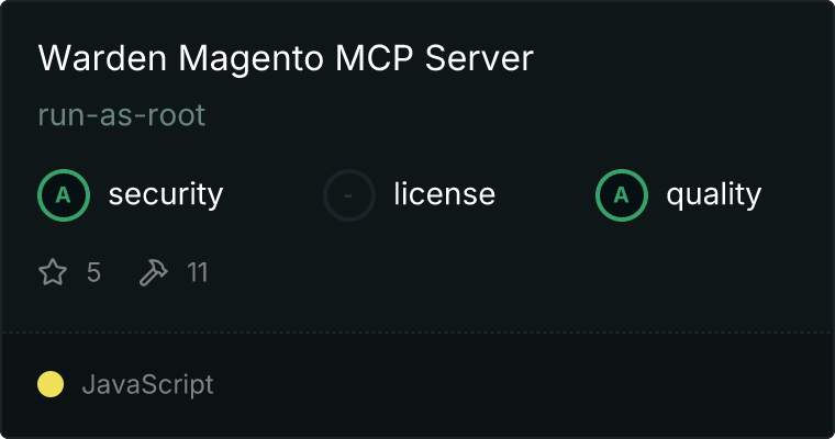 Warden Magento Server MCP server