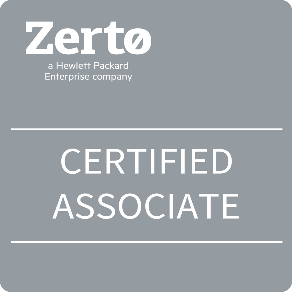 Zerto Certified