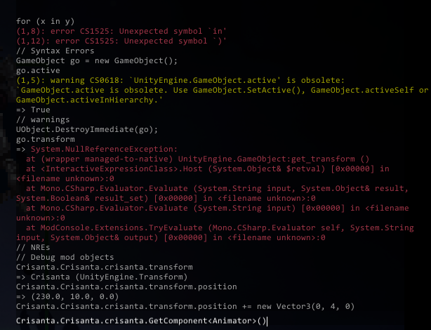 GitHub - fifty-six/HollowKnight.ModConsole: In-game REPL for Hollow ...