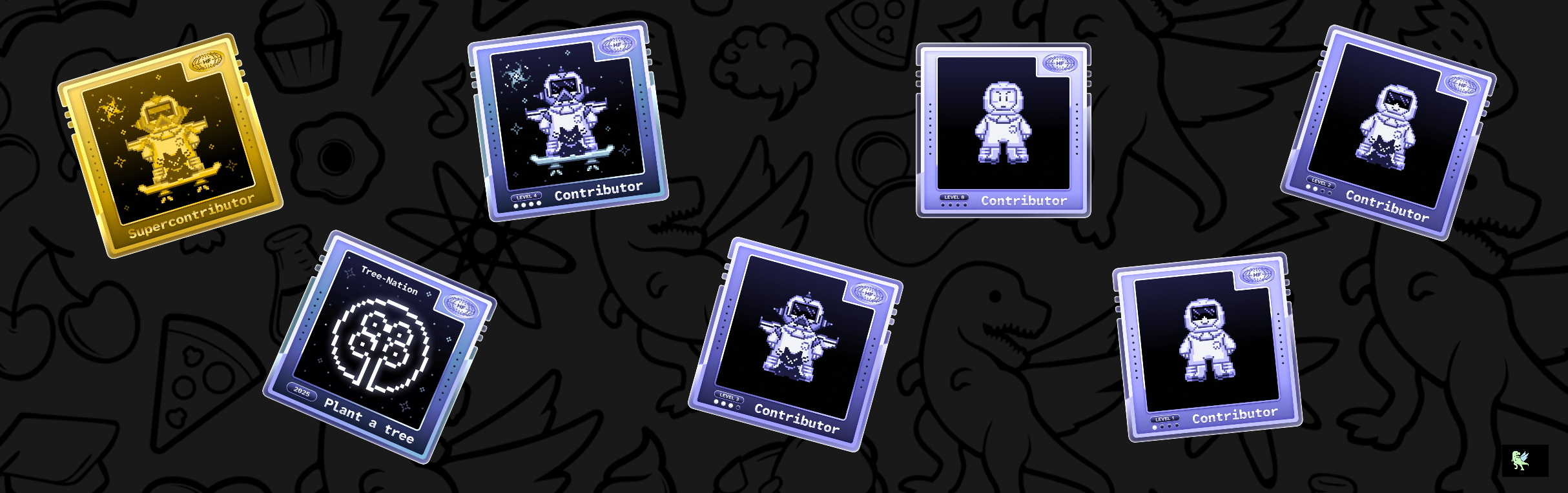 An image of @karannfr's Holopin badges, which is a link to view their full Holopin profile