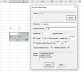 Exporting a range