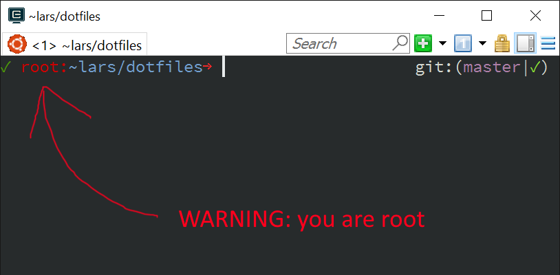 Root shell prompt