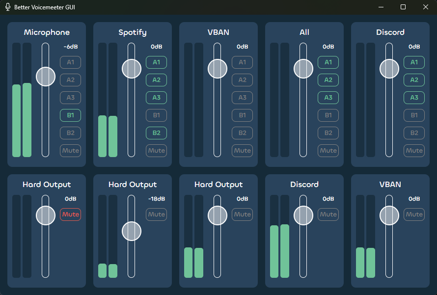 Better Voicemeeter GUI Screenshot