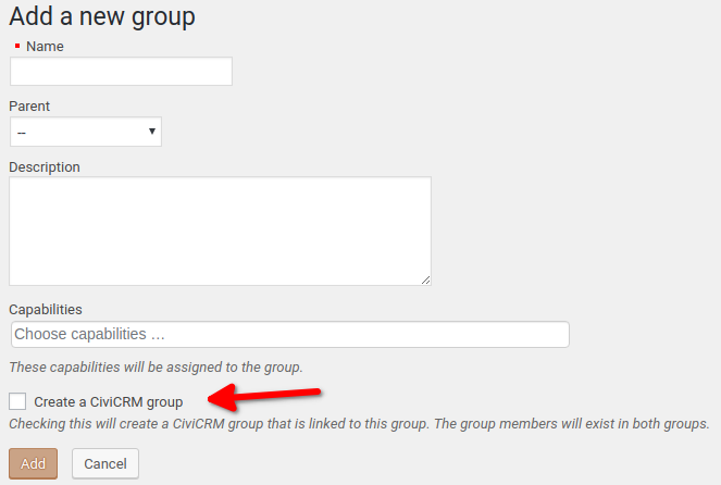 CGS add Group in WordPress