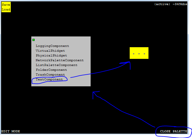 creating a text component