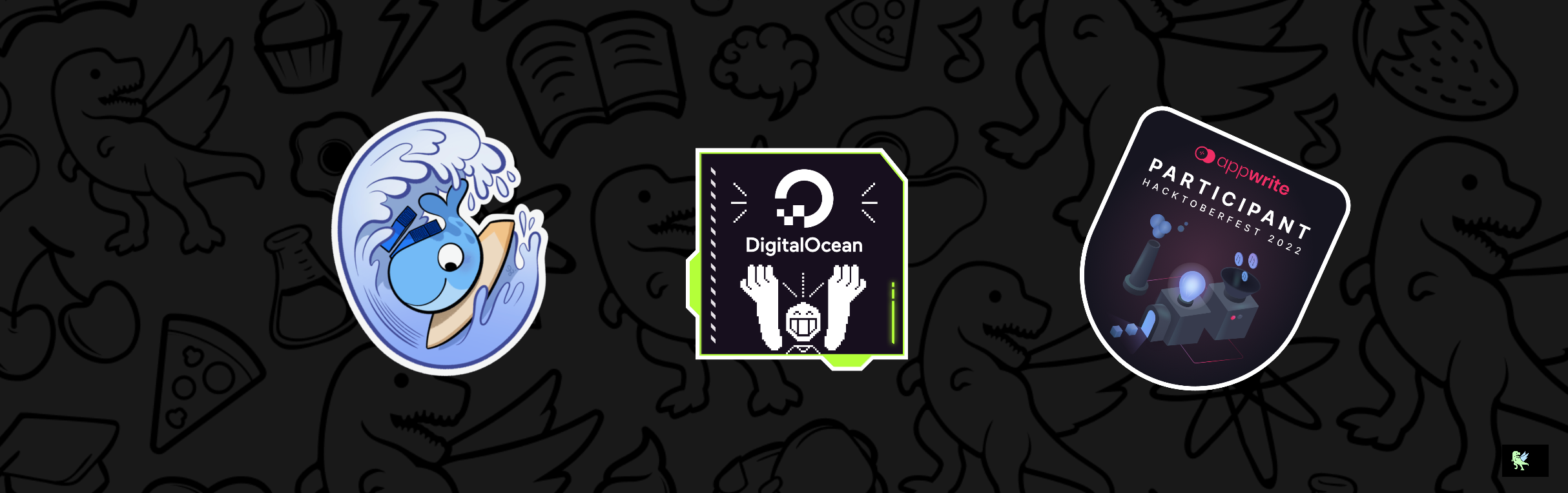 An image of @bitwisebro's Holopin badges, which is a link to view their full Holopin profile