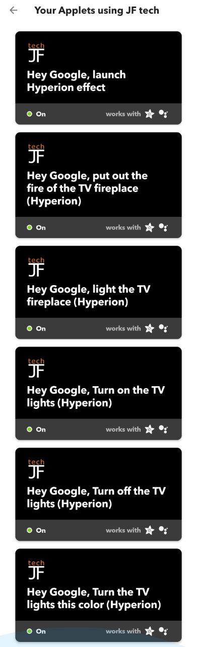 IFTTT - JF tech applets