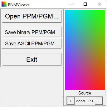 Example of ascii ppm opened in viewer.py and converted to binary ppm on the fly to be rendered with Tkinter