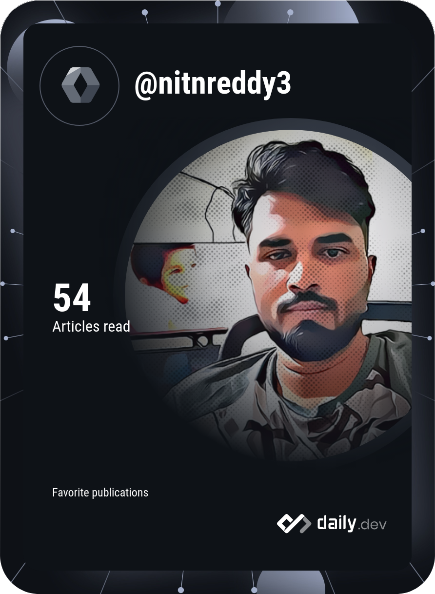 Nitin Reddy's Dev Card